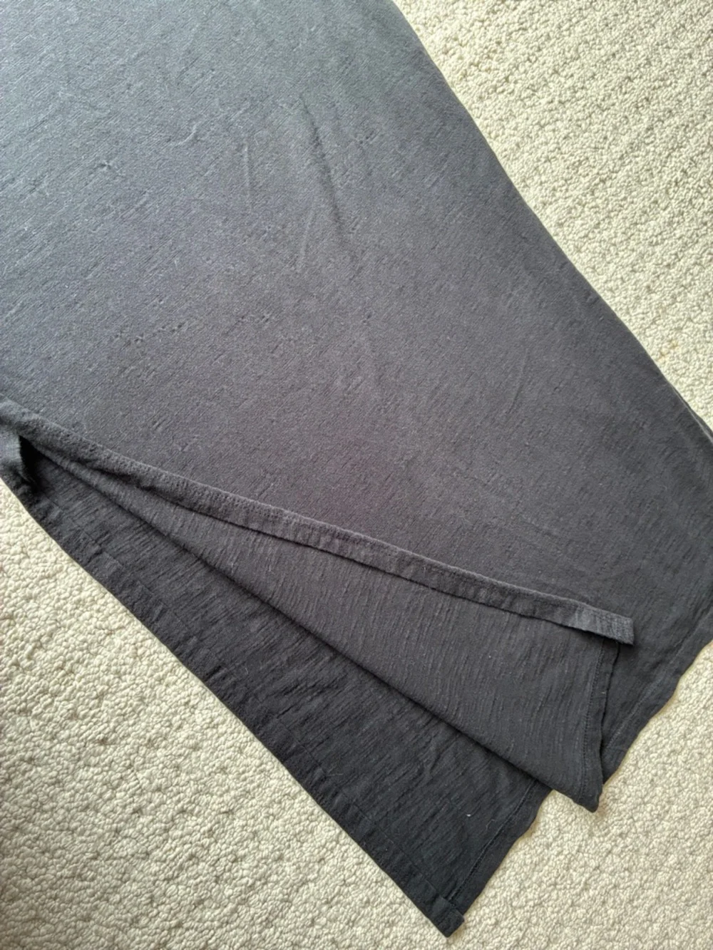 Z Supply Evereve Blakely Black Slub Ruffle Midi Dress Size XS - Picture 4 of 13